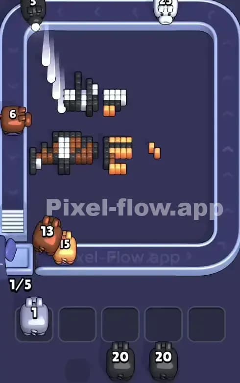 Pixel Flow Level 821 Solution 3