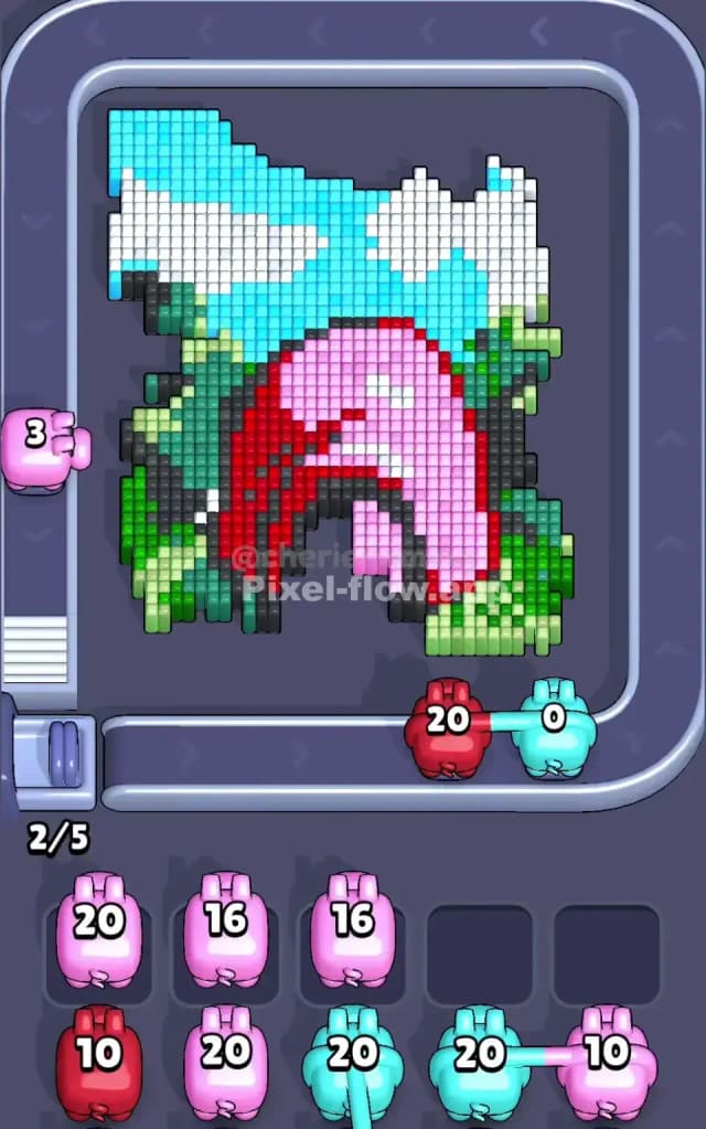 Pixel Flow Level 626 Solution 1