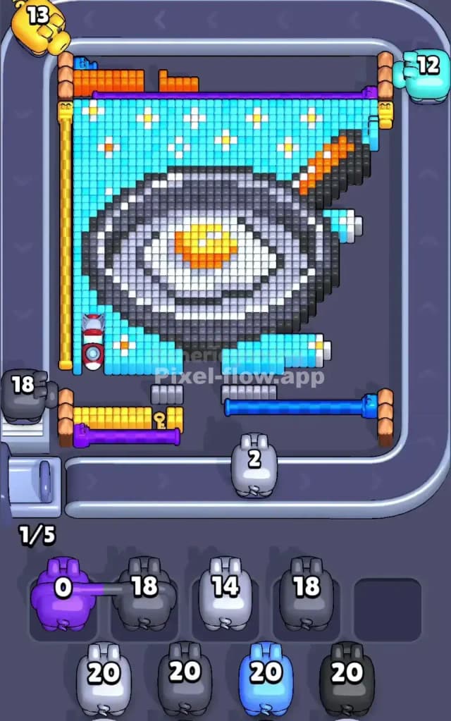 Pixel Flow Level 572 Solution 1