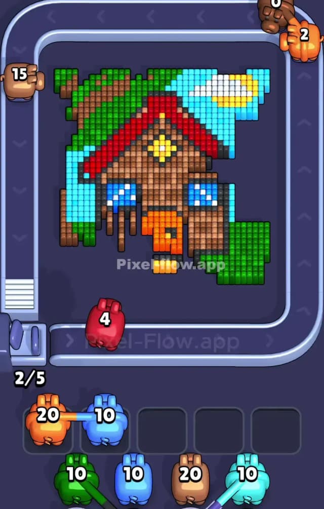 Pixel Flow Wood House Level Solution 1