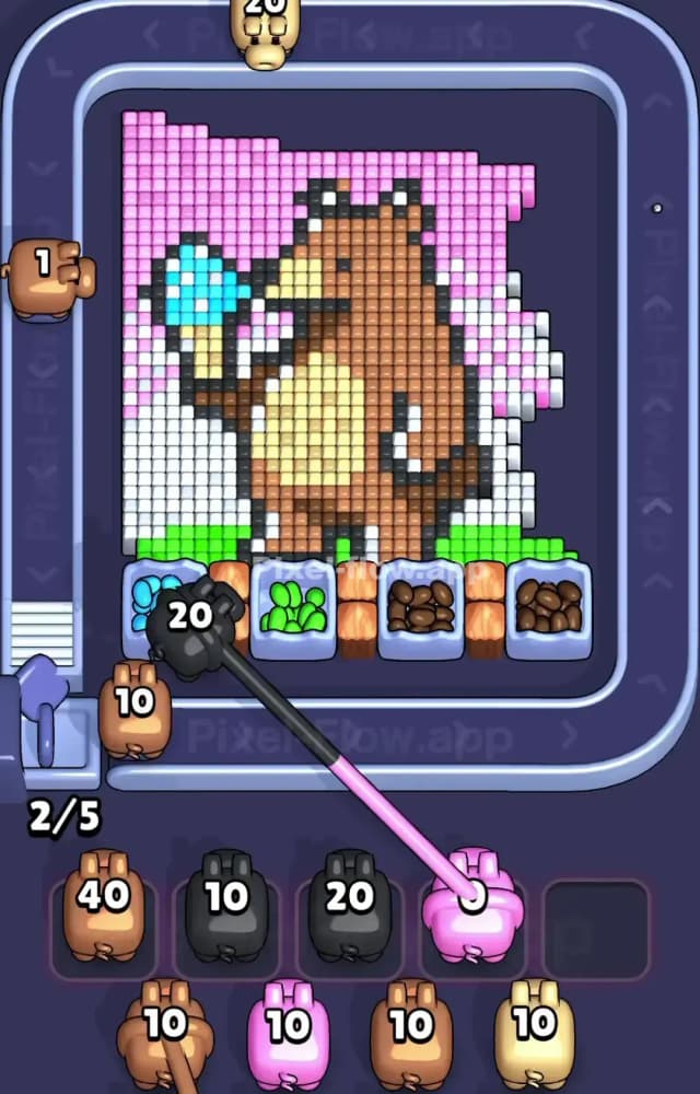 Pixel Flow Level 1235 Solution 1