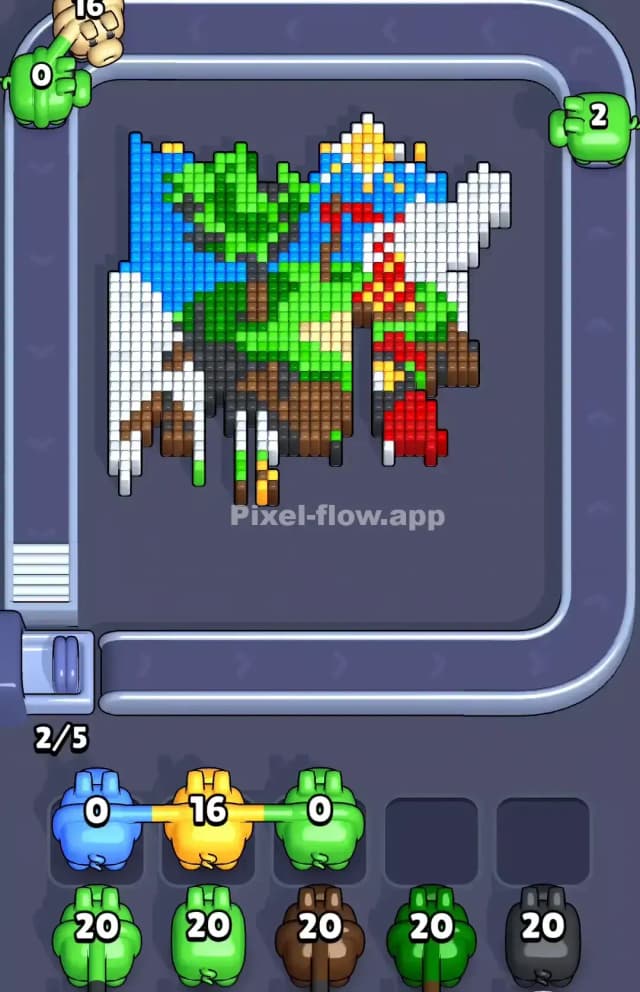 Pixel Flow Knight Level Solution 2