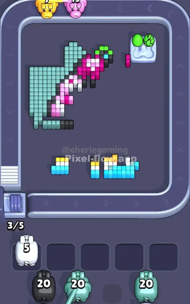 Pixel Flow Level 607 Solution 3