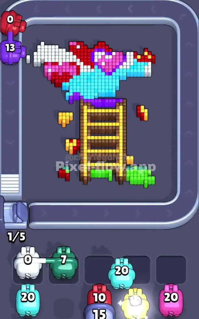 Pixel Flow Level 199 Solution 1