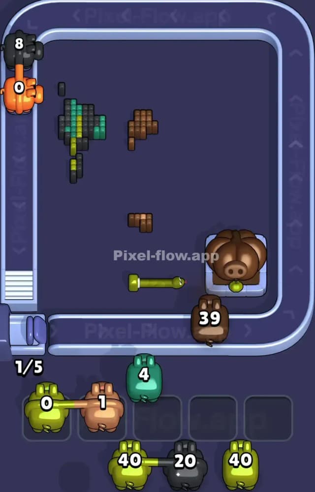 Pixel Flow Level 1157 Solution 3