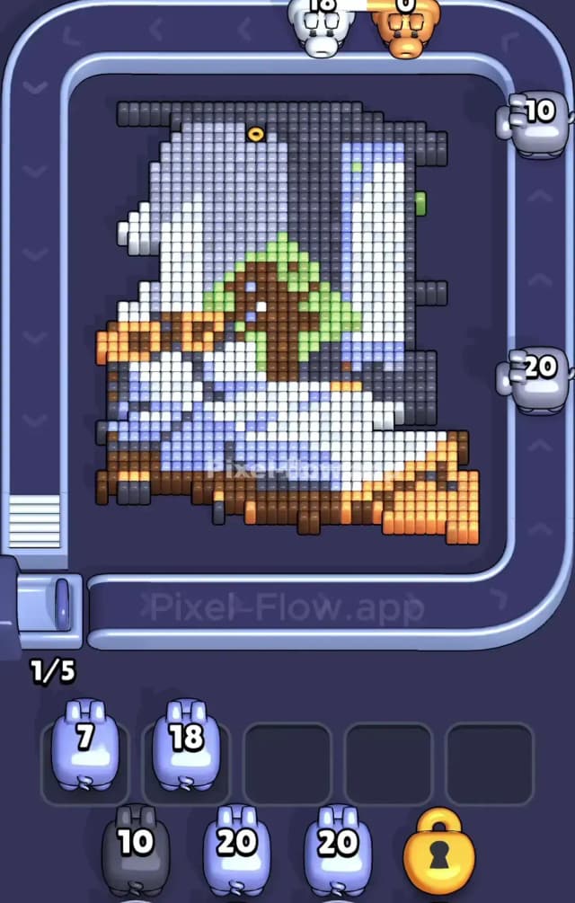 Pixel Flow Level 857 Solution 1