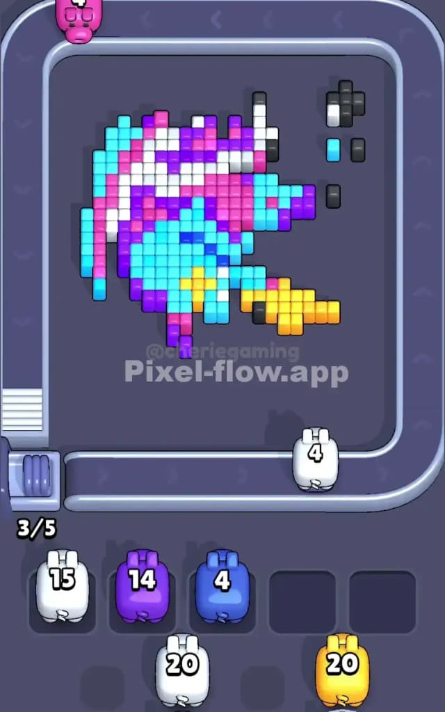 Pixel Flow Level 105 Solution 2