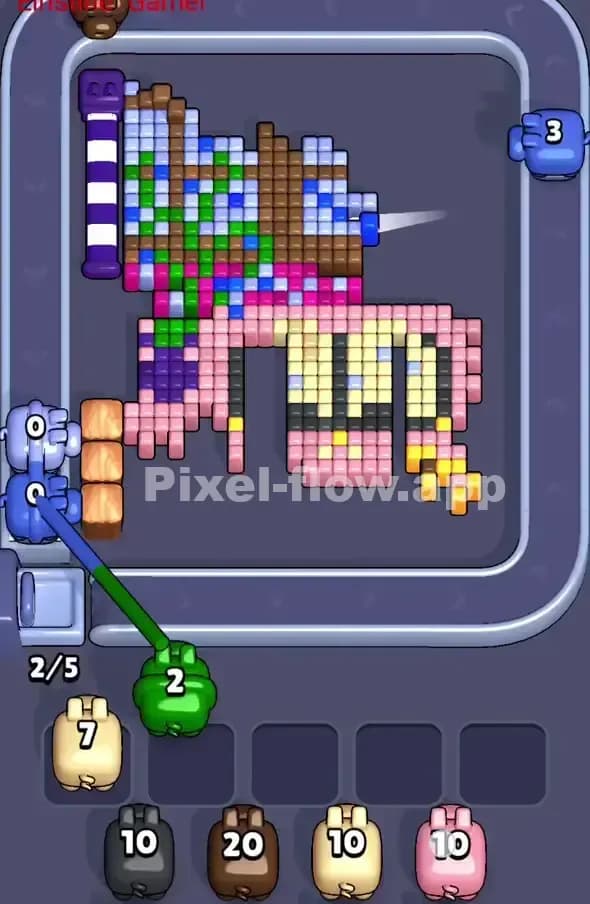 Pixel Flow Level 375 Solution 2