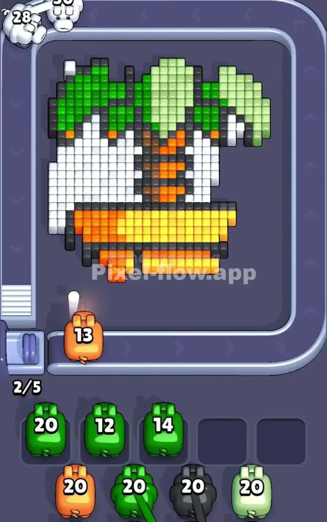 Pixel Flow Level 106 Solution 1