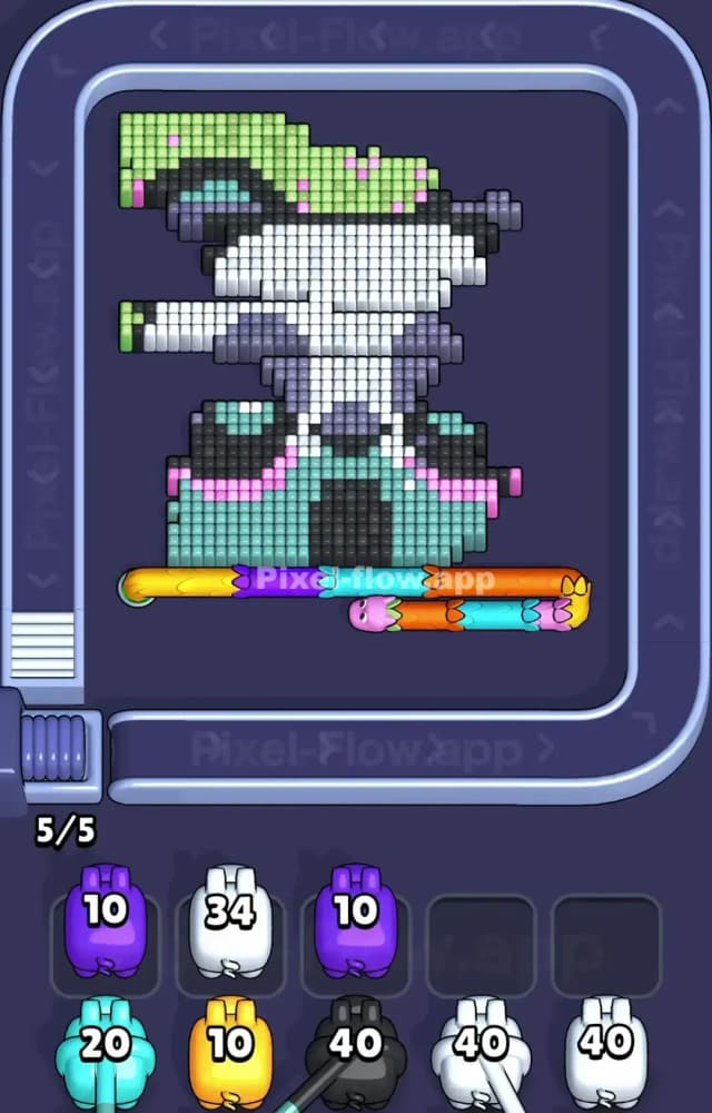 Pixel Flow Level 1167 Solution 2