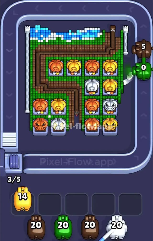 Pixel Flow Level 908 Solution 1