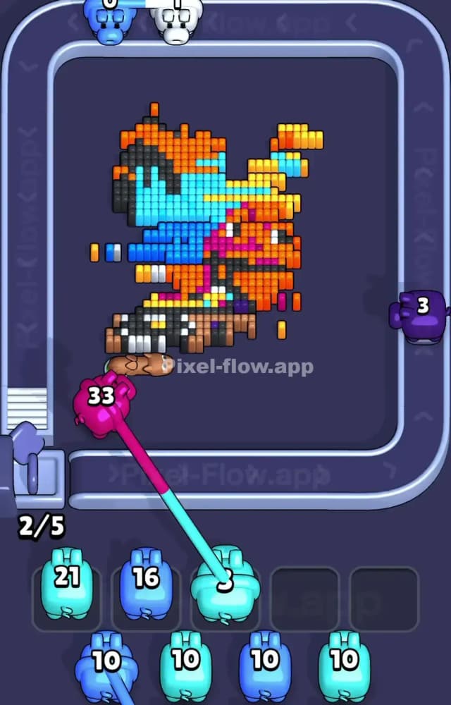 Pixel Flow Level 1140 Solution 2
