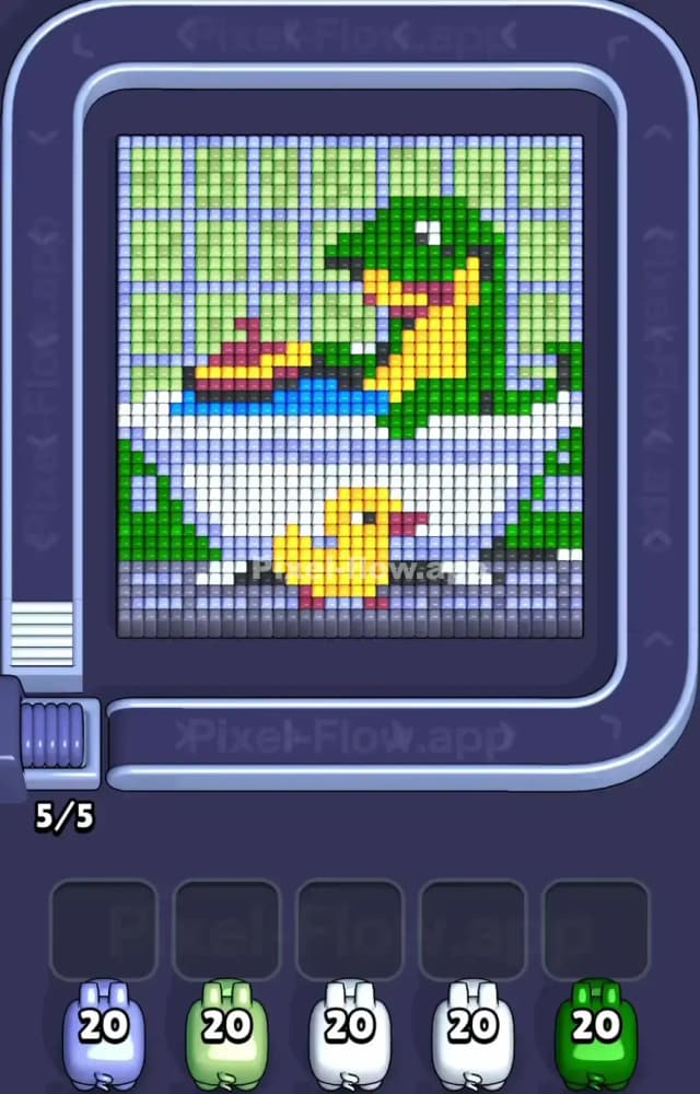 Pixel Flow Level 1337 Gameplay