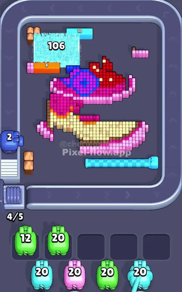 Pixel Flow Level 766 Solution 2