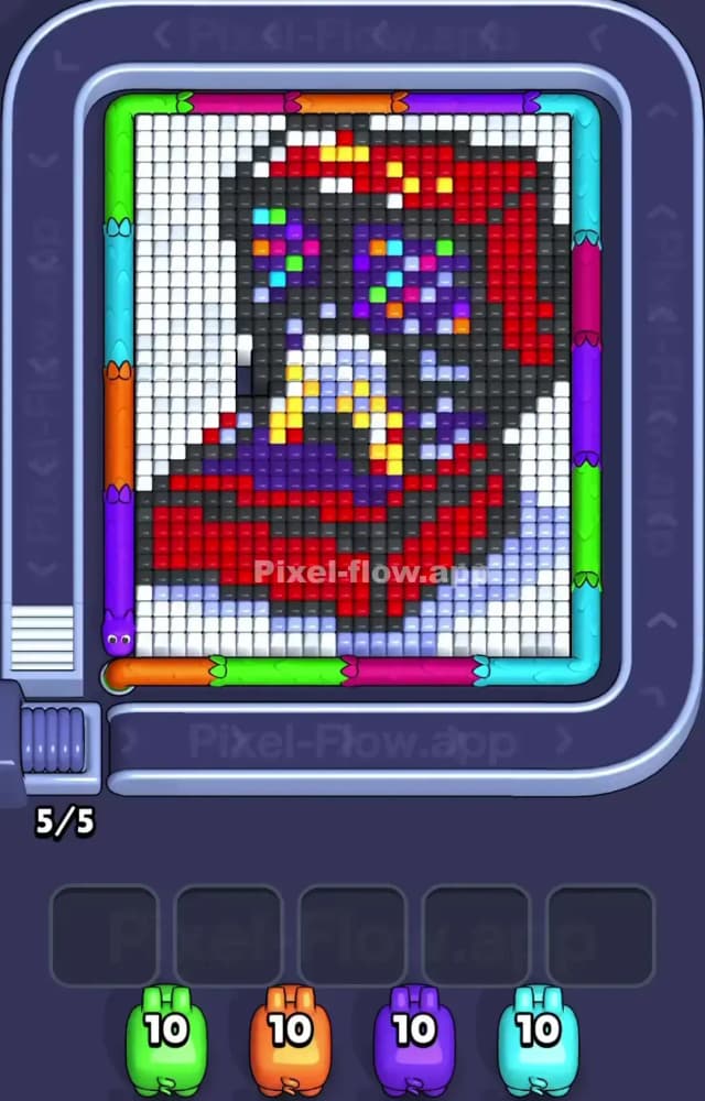 Pixel Flow Level 1374 Gameplay