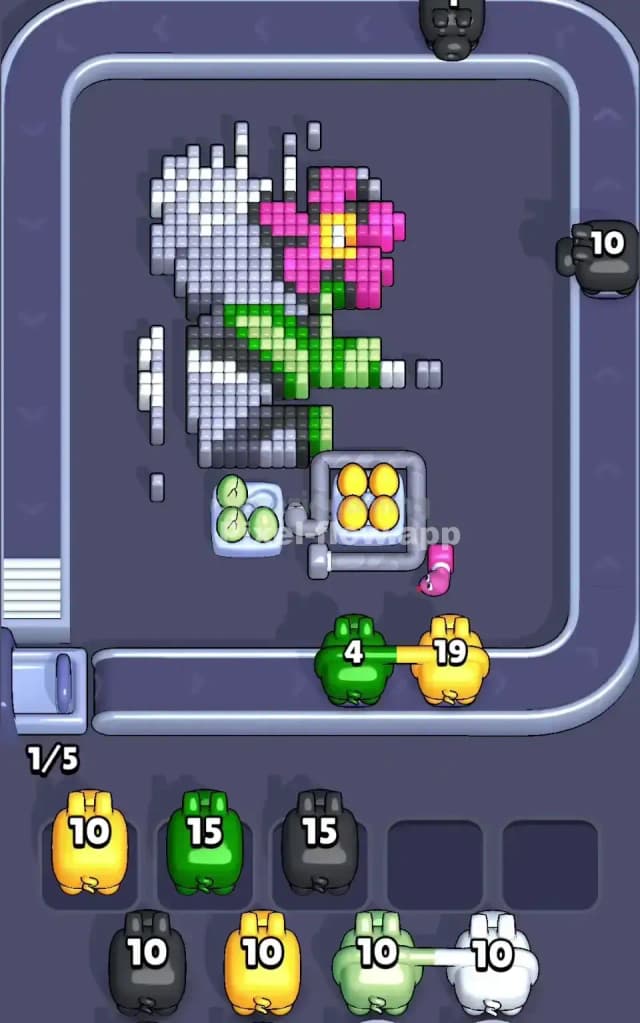 Pixel Flow Level 733 Solution 2