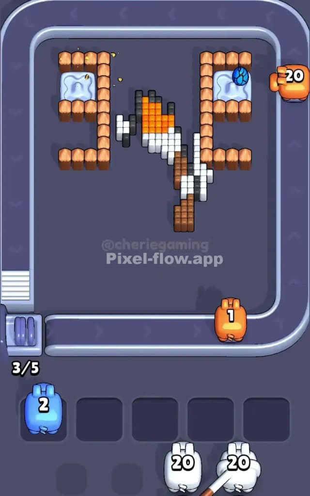 Pixel Flow Level 595 Solution 3