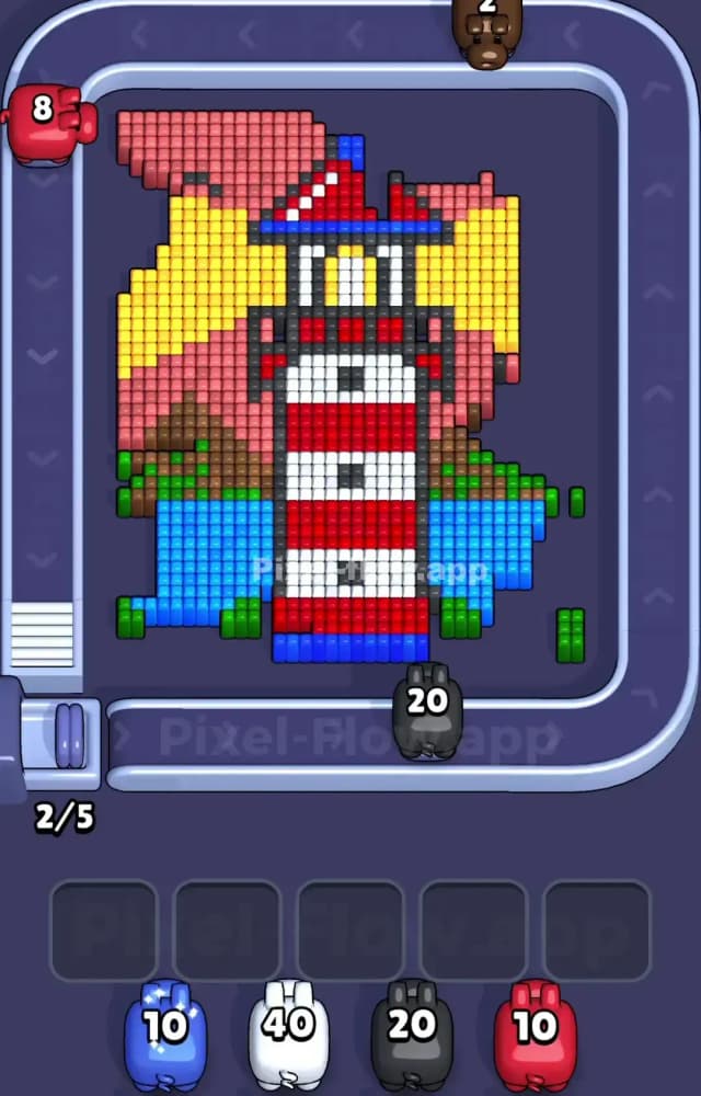 Pixel Flow Level 1018 Solution 1