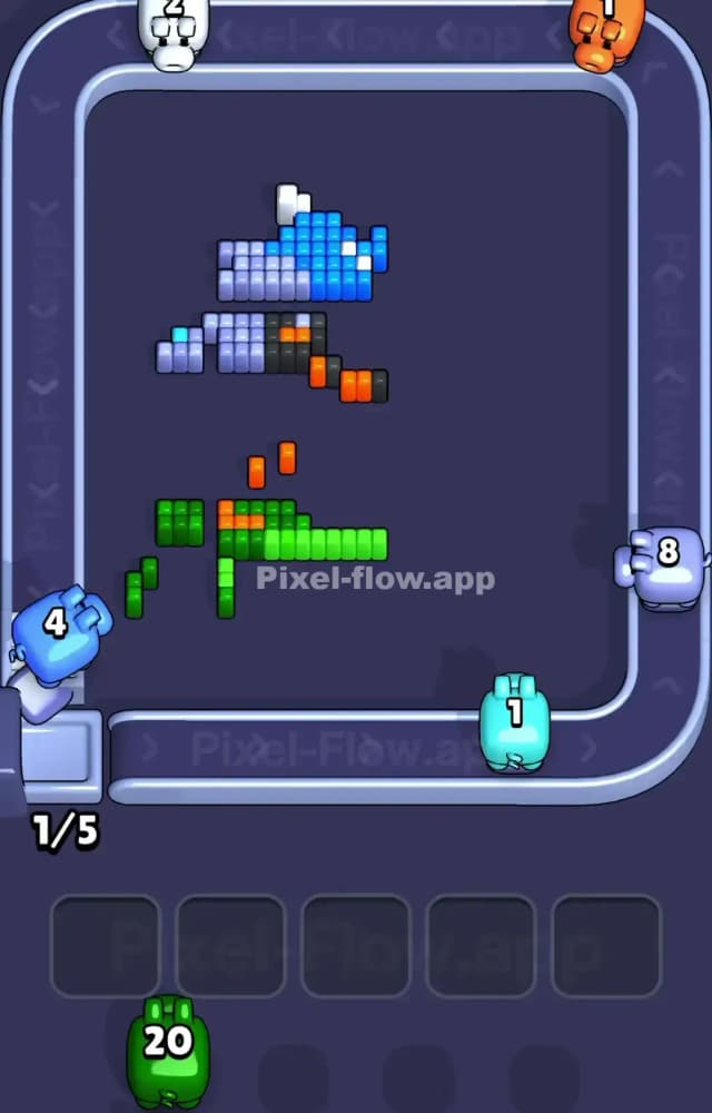 Pixel Flow Level 1232 Solution 3