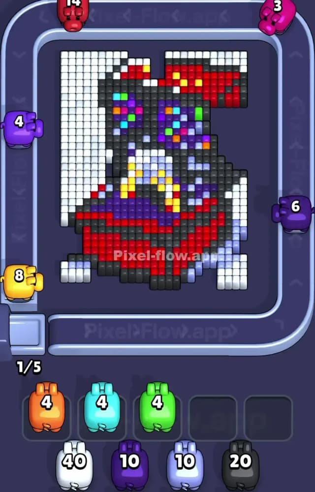 Pixel Flow Level 1374 Solution 1