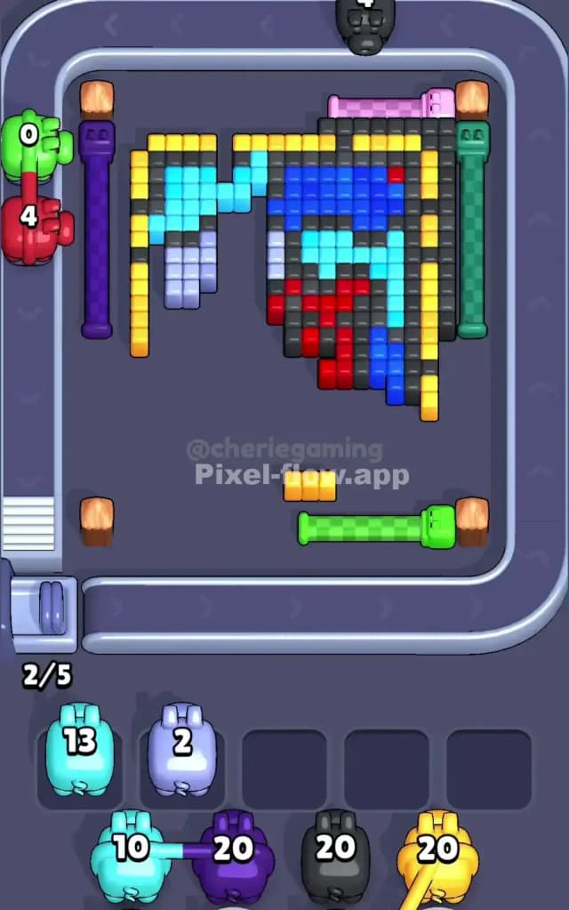 Pixel Flow Level 744 Solution 2