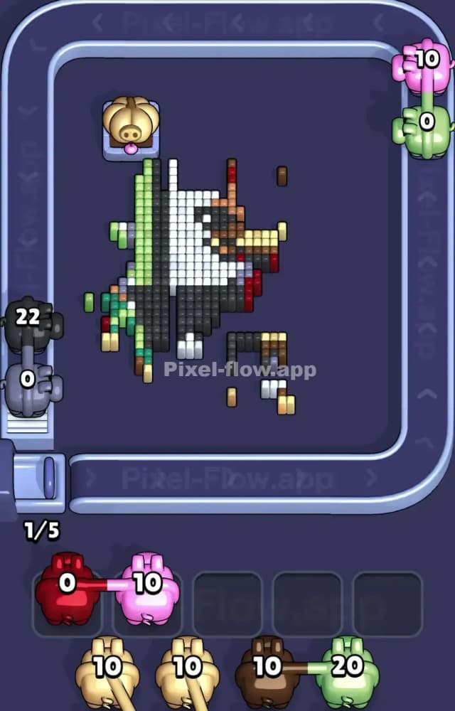 Pixel Flow Level 1355 Solution 2
