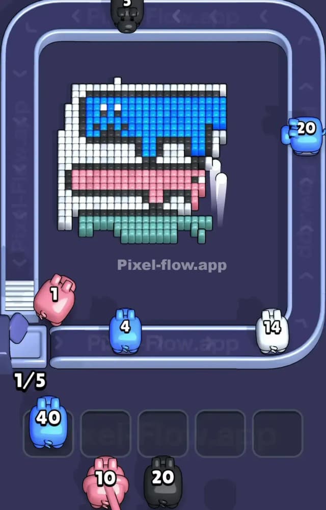 Pixel Flow Level 1261 Solution 1