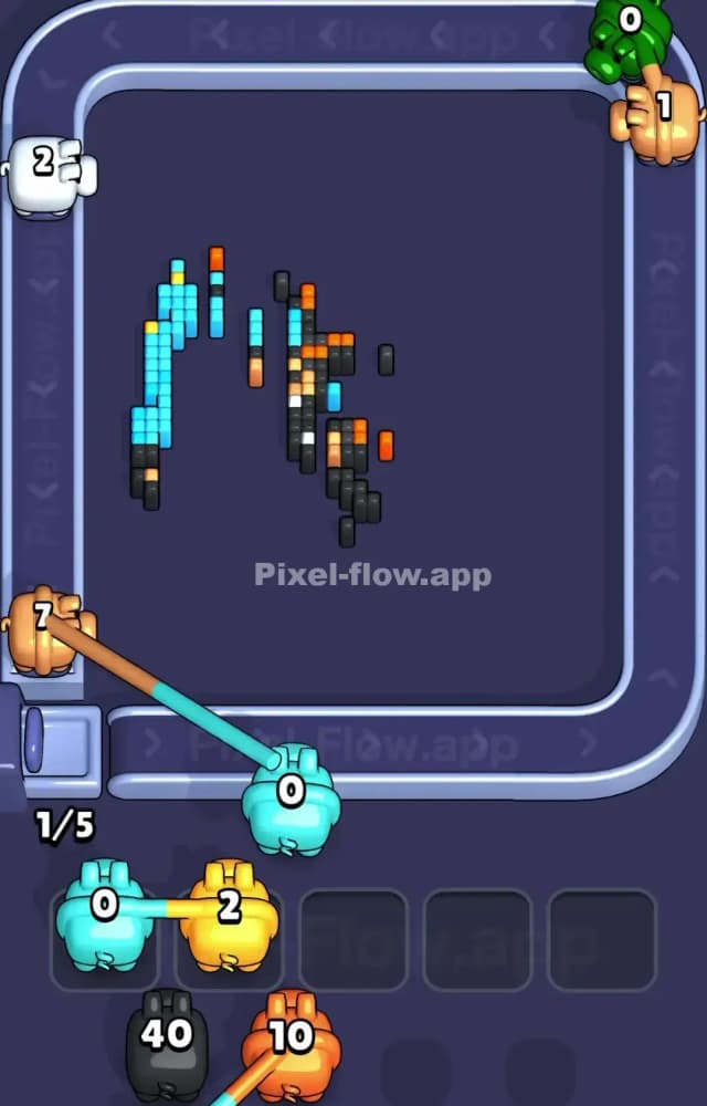 Pixel Flow Level 1418 Solution 3