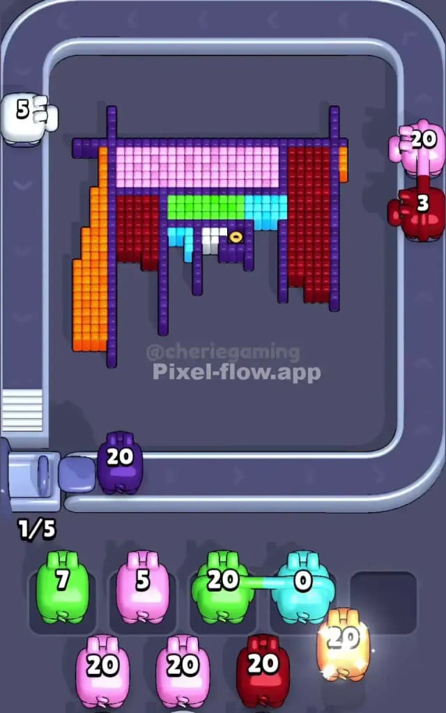 Pixel Flow Level 555 Solution 2