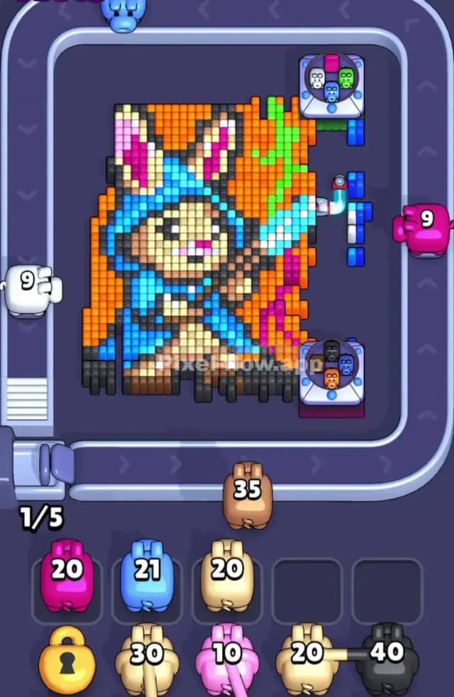 Pixel Flow Level 1640 Solution 1