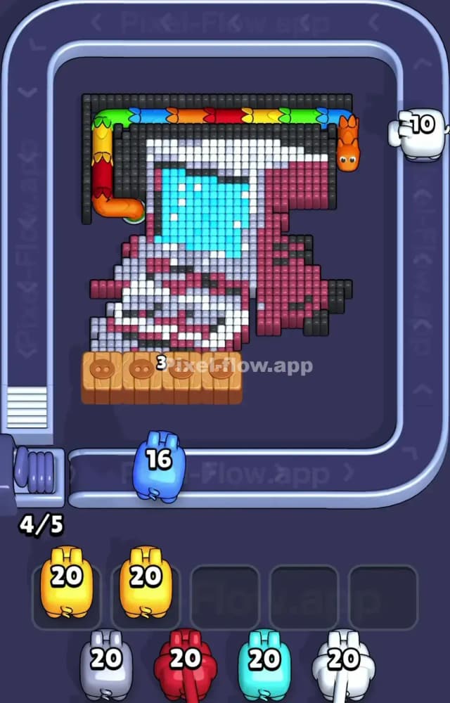 Pixel Flow Level 1212 Solution 1