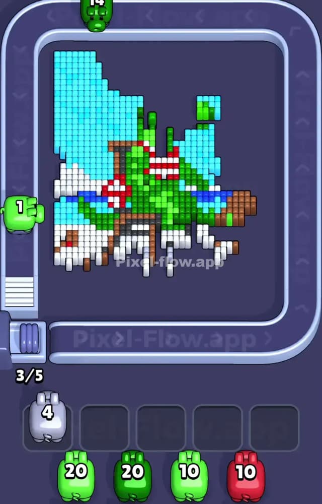 Pixel Flow Level 1042 Solution 2