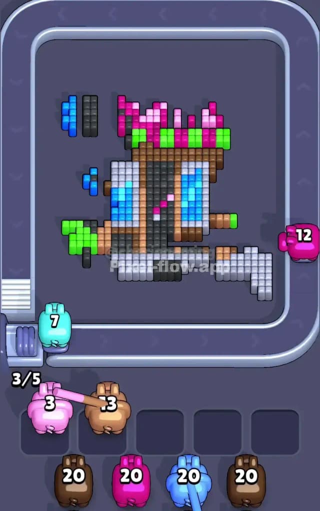 Pixel Flow Level 571 Solution 2