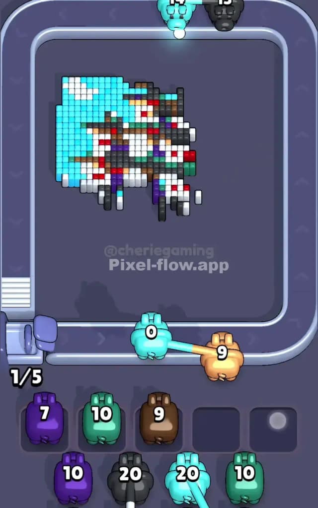 Pixel Flow Level 412 Solution 2