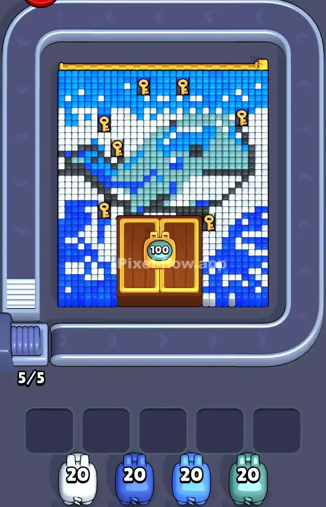 Pixel Flow Whale Level Screenshot
