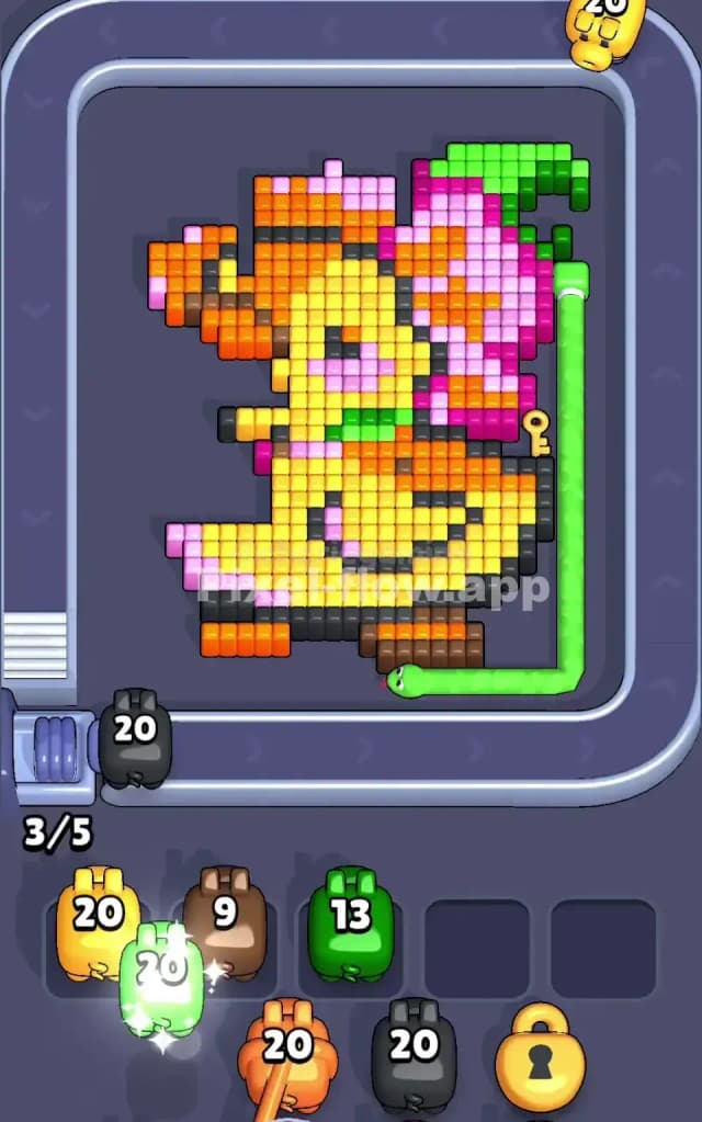 Pixel Flow Level 104 Solution 1