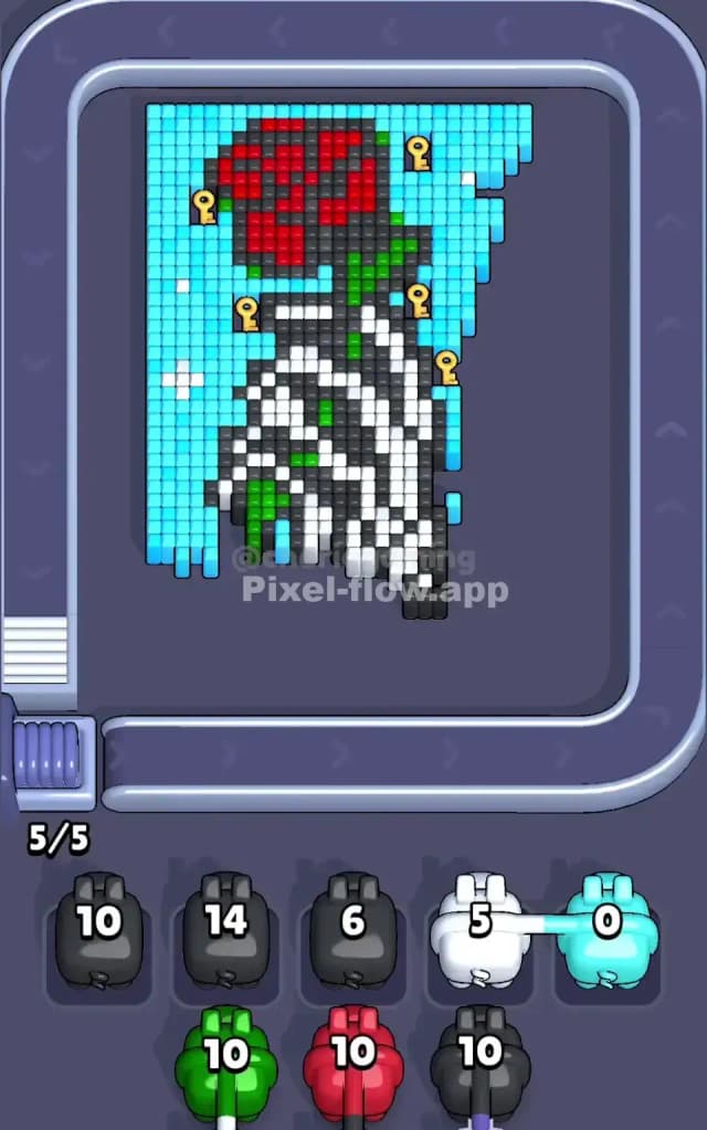 Pixel Flow Rose Level Solution 1