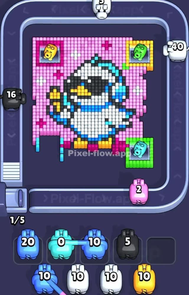 Pixel Flow Level 1196 Solution 1