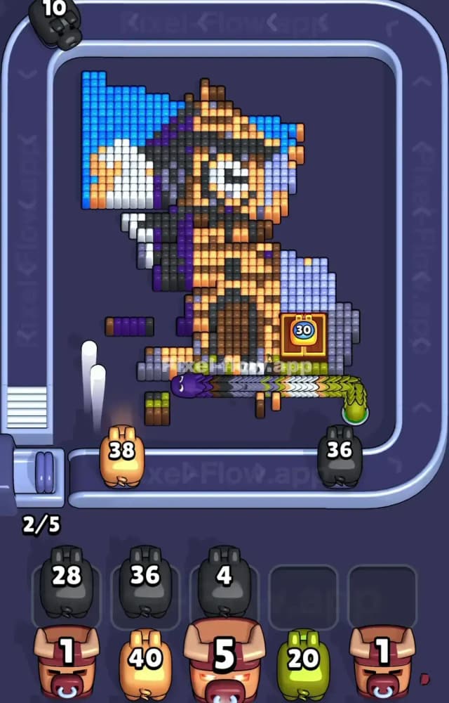 Pixel Flow Level 1386 Solution 2