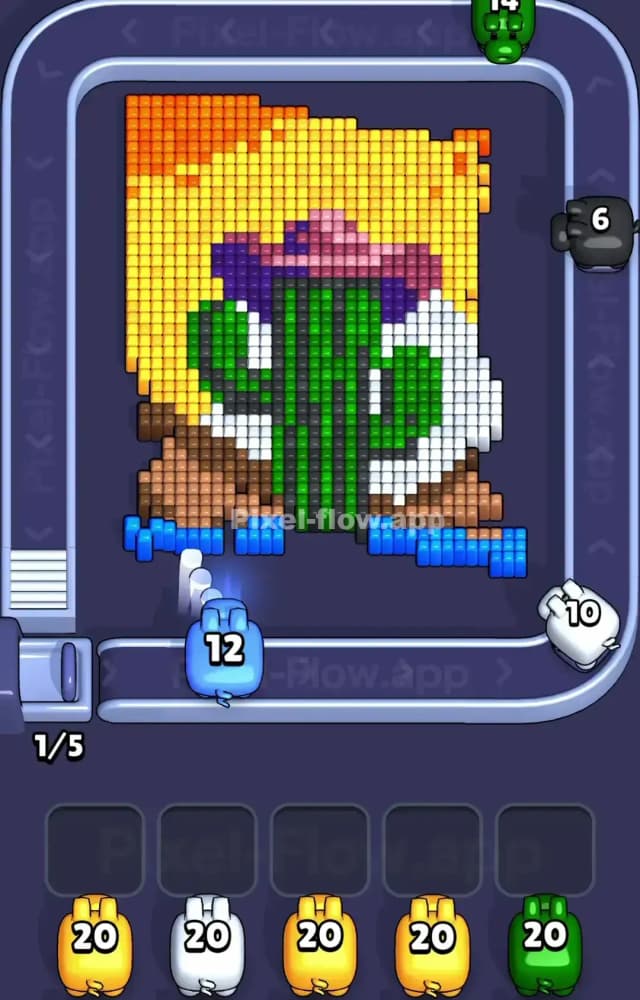 Pixel Flow Level 1258 Solution 1