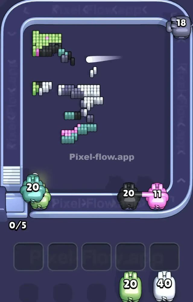 Pixel Flow Level 1167 Solution 3