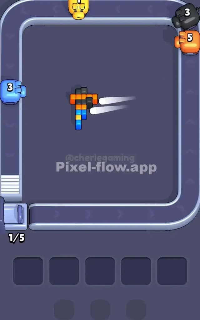 Pixel Flow Level 21 Solution 3