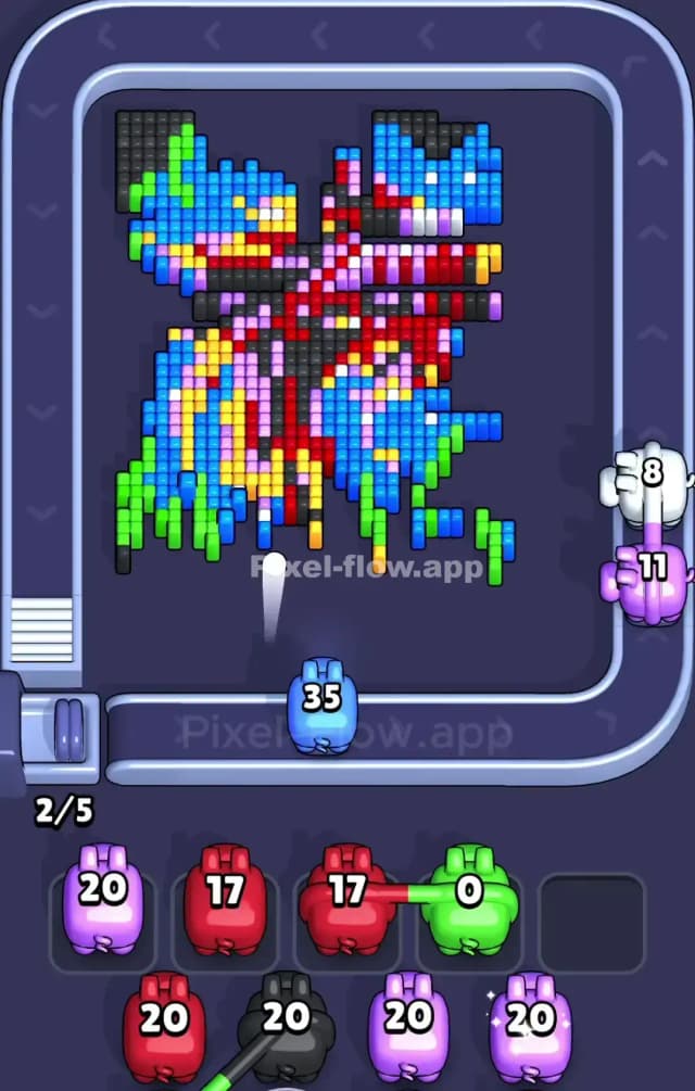 Pixel Flow Level 807 Solution 2