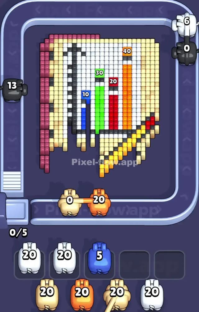 Pixel Flow Level 1022 Solution 1