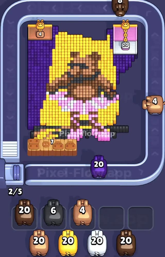 Pixel Flow Level 1091 Solution 1