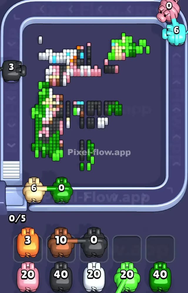 Pixel Flow Level 1085 Solution 2