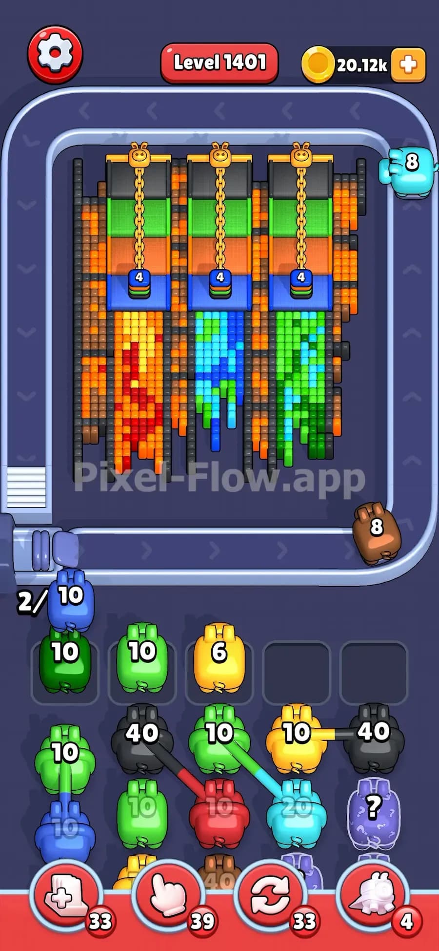 Curtain in Pixel Flow