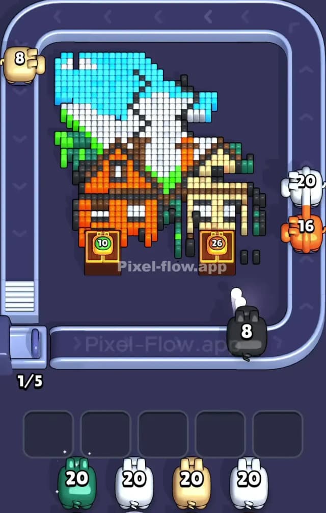 Pixel Flow Level 808 Solution 2