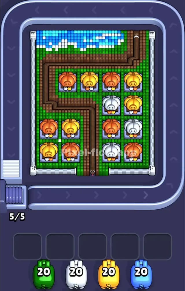 Pixel Flow Level 908 Gameplay