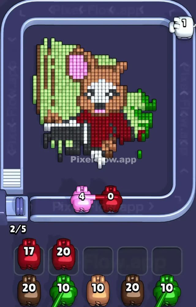 Pixel Flow Level 1182 Solution 2